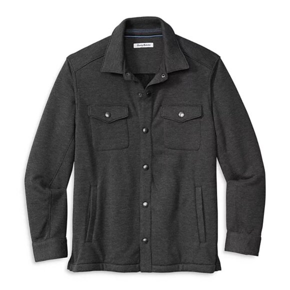 Tommy Bahama Palmdale CPO Shirt Jacket in Charcoal Size M - Picture 1 of 5